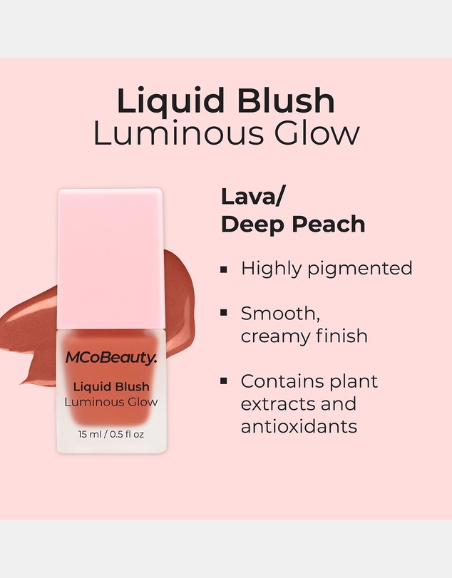 MCoBeauty - Luminous Glow Liquid Blush - Lava