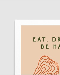 Olive et Oriel - Eat Drink Be Happy by Treechild Art Print