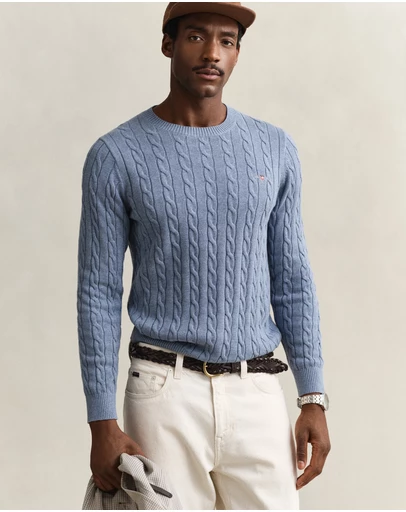 Gant - Cotton Cable Crew Neck