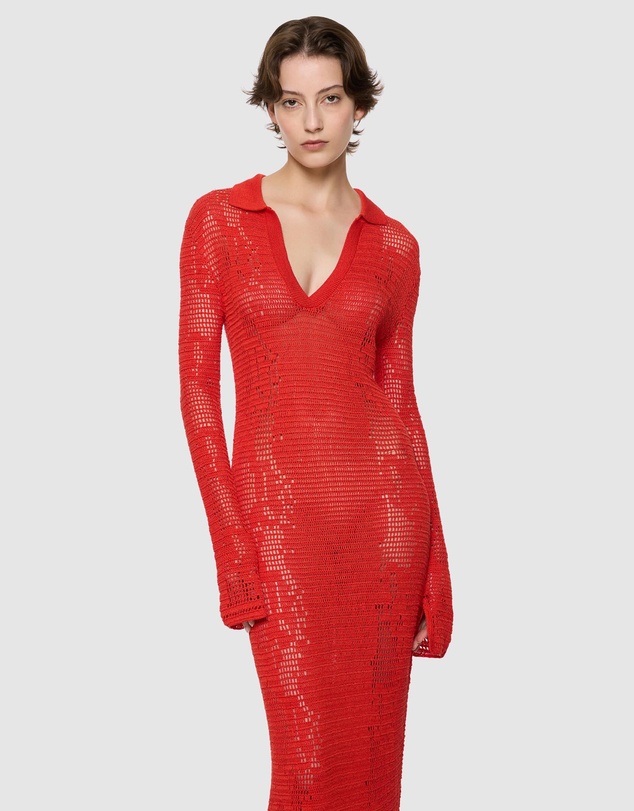 Paris Georgia - Snakeskin Crochet Dress