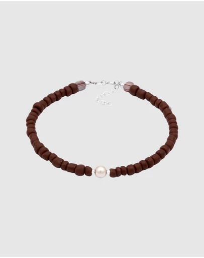 Elli Jewelry - Anklet Pearl 925 Sterling Silver