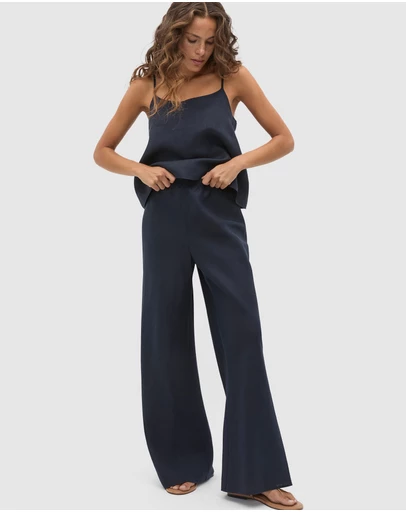 Seed Heritage - Core Linen Easy Wide Leg Pant