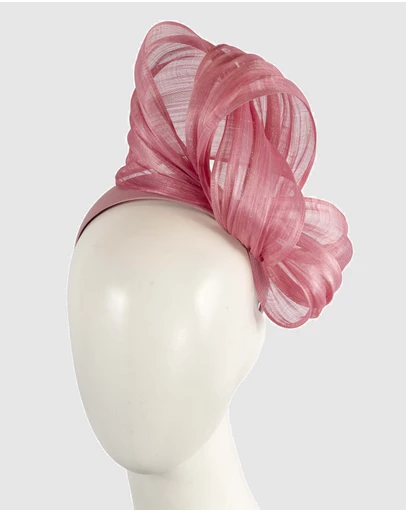 Fillies Collection - Bespoke Dusty Pink Bow Racing Fascinator