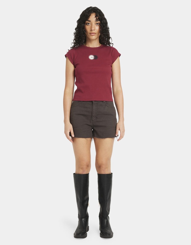 RVCA - Womens Ribbed Slim T-Shirt