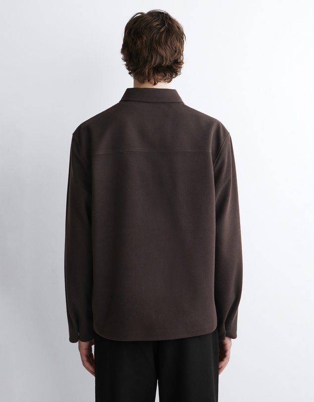 COS - Corduroy-Jersey Zip-Up Overshirt