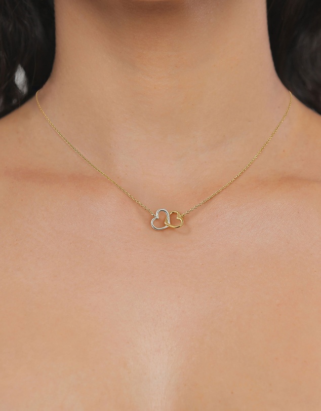 Elli Jewelry - Necklace Heart Pendant Valentine Dainty 925 Sterling Silver Gold-Plated