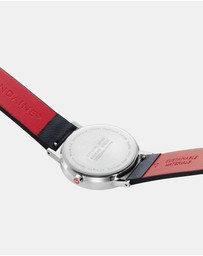 Mondaine - Official Swiss Railways Classic DayDate Vegan Grape Leather Watch
