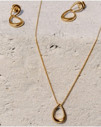 Najo - Vivante Yellow Gold Drops Grande Earrings