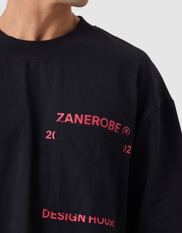Zanerobe - Stacked Flow Tee Black