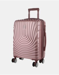 Pierre Cardin - Pierre Cardin Palais Hard Shell Medium and Cabin 2-Piece Set + Luggage Tag