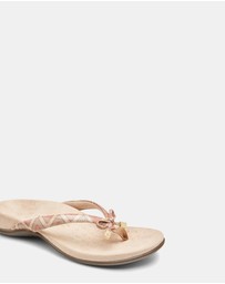 Vionic - Bella Toe Post Sandal - Chevron Dusty Pink