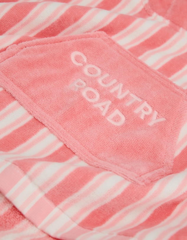 Country Road - Cotton Stripe Logo Poncho