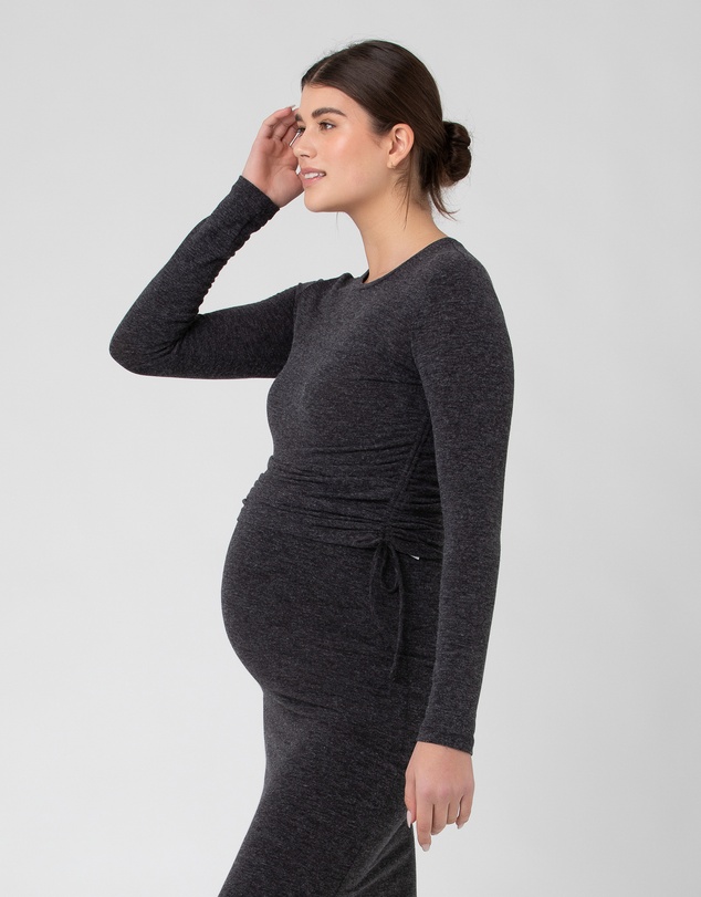 Ripe Maternity - Amber Ruched Long Sleeve Top