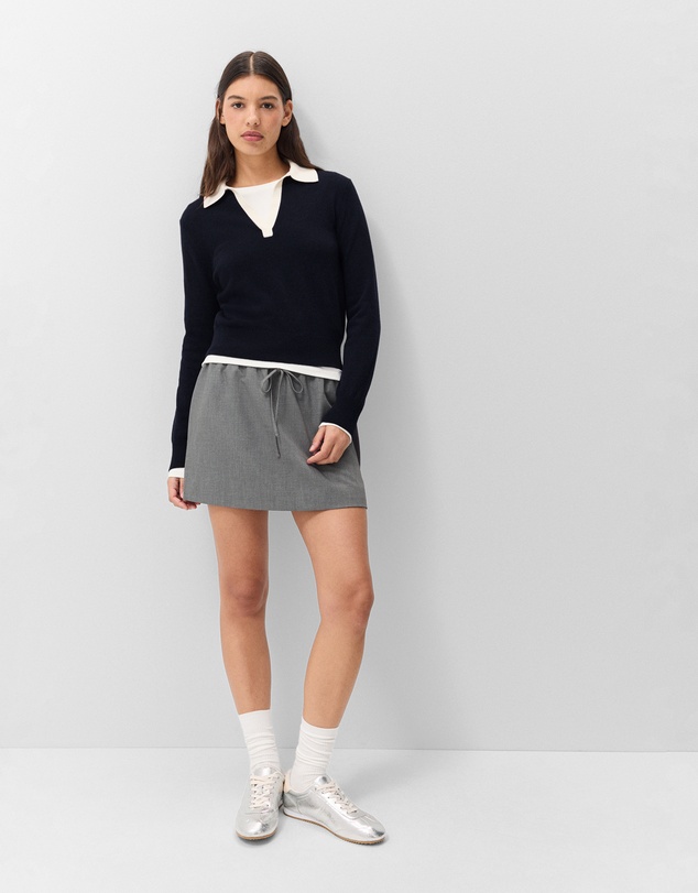 UNISON - Sporty Collared Wool Knit