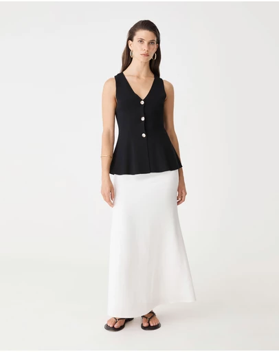 Forcast - Amelia Linen Blend Maxi Skirt