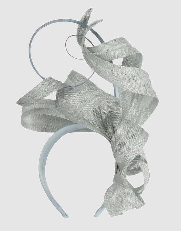 Max Alexander - Tall Light Blue Sinamay Fascinator
