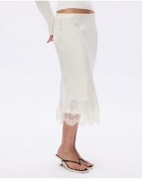 Minima Esenciales - Rosalie Lace Detail Midi Skirt