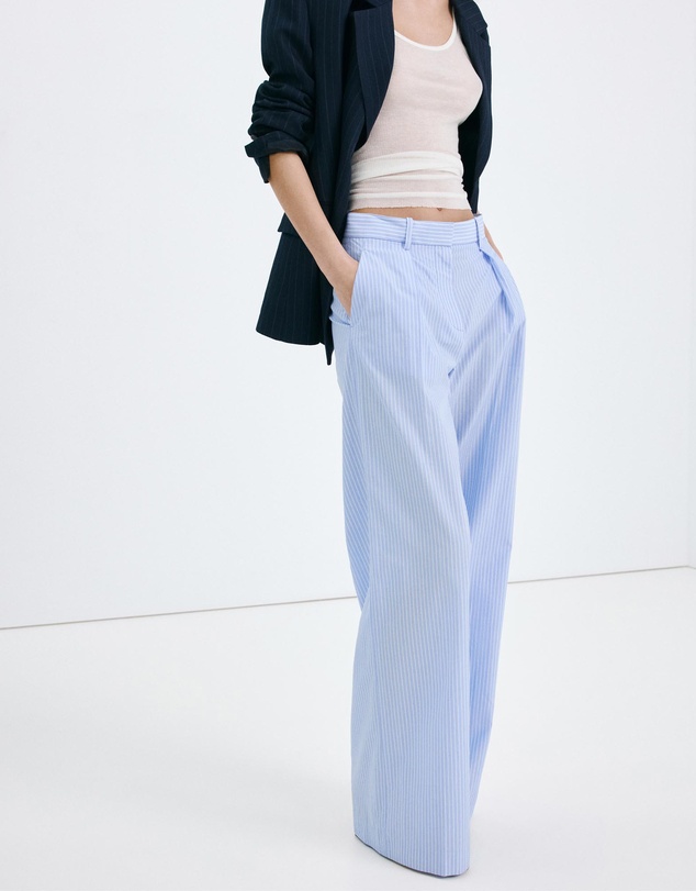 M.N.G - Pinstripe Lyocell Trousers