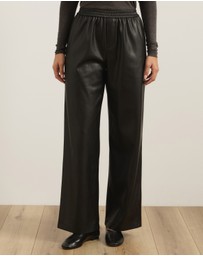 Atmos&Here - Solene Elasticated Waist PU Pants