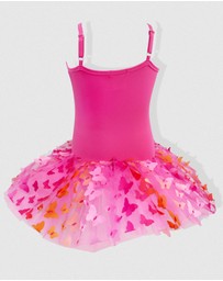 Pink Poppy - Butterfly Hot Pink & Gold Multi-layered Tutu