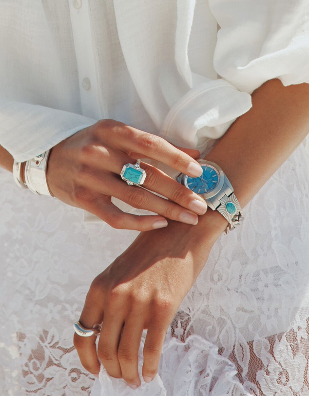 THOMAS SABO - THOMAS SABO Ring with Imitation Turquoise Stone Silver
