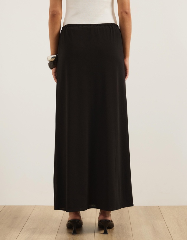 Atmos&Here - Luna Jersey Column Maxi Skirt With Tie