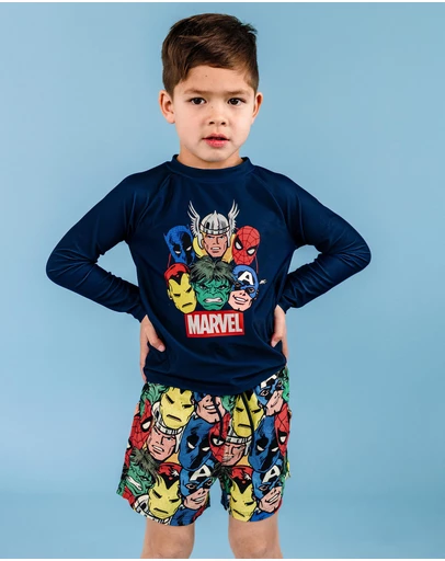 Rock Your Kid - Avengers Marvel Rashie Set - ICONIC EXCLUSIVE - Kids-Teens