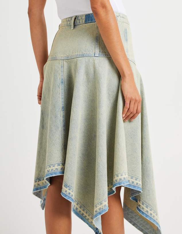 Insight - Lopez Handkerchief Hem Denim Skirt