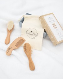 Living Textiles - 3pc Baby Wooden Brush & Comb Set