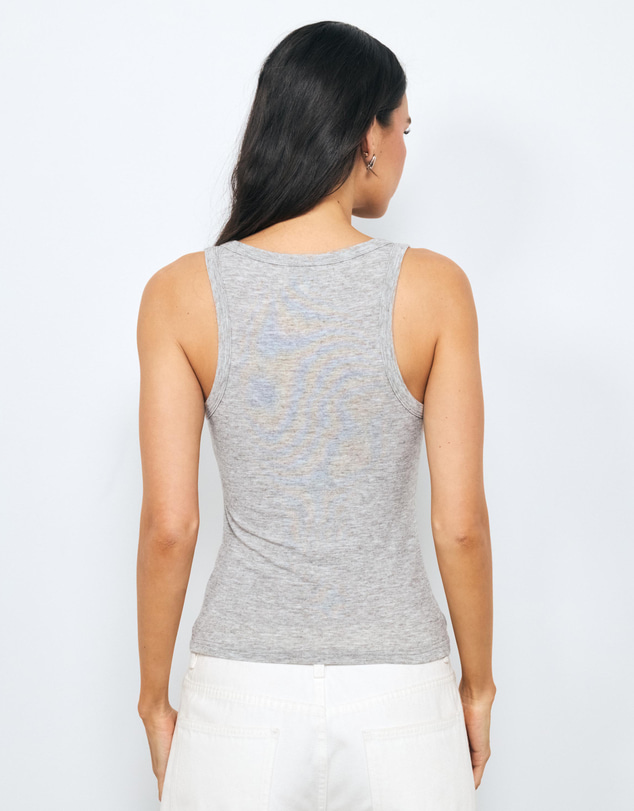 AERE - Sheer Henley Tank