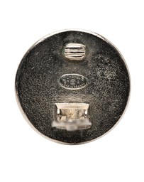 Pre-Loved by Azura Reborn - Pre-Loved Silver Plated Resin CC Round Button Clip On Earrings