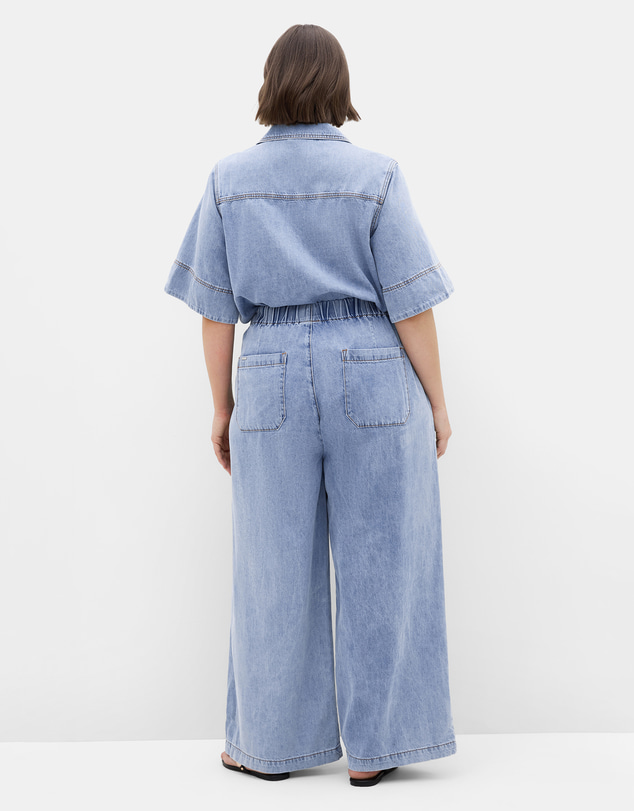 City Chic - Plus size Tiana Cotton Denim Pant - ice wash
