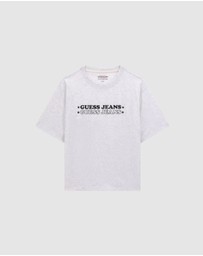 GUESS Jeans - GUESS JEANS Heather Boxy Print Star T-Shirt