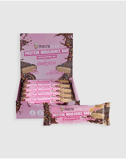 Macro Mike - Chocolate Birthday Cake Protein Indulgence Bar - 12x50g