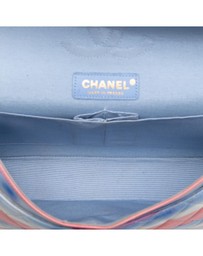 Pre-Loved by Azura Reborn - Pre-Loved Medium Classic Printed Lambskin Watercolor Double Flap