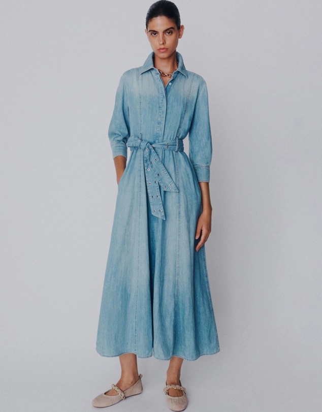 Marella - Light Denim Belted Dress