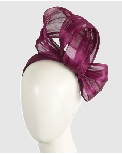 Fillies Collection - Bespoke Magenta Bow Racing Fascinator