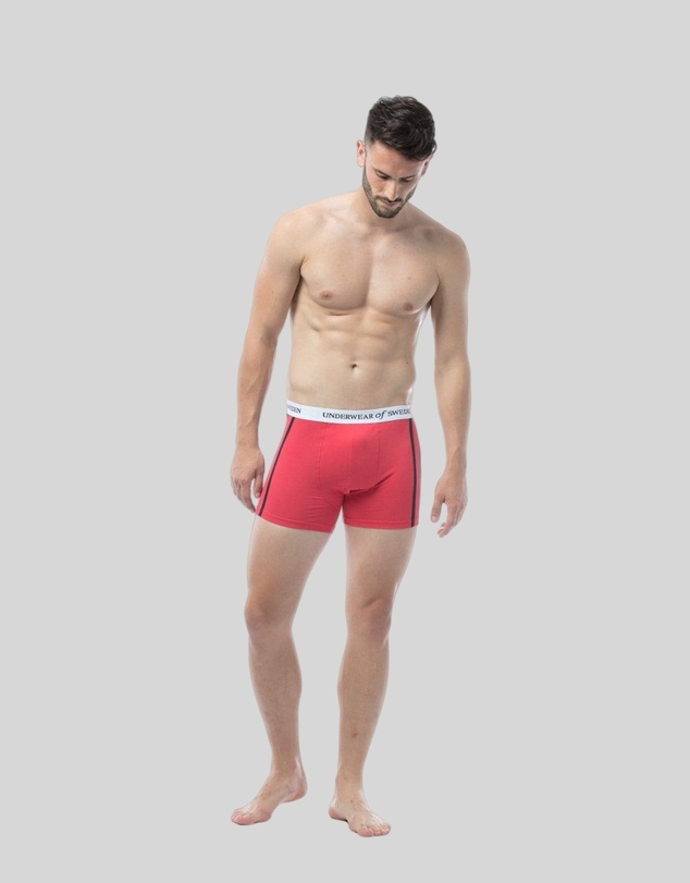 Underwear Of Sweden - Men's Boxer Shorts - Red and Black (x3 pack)