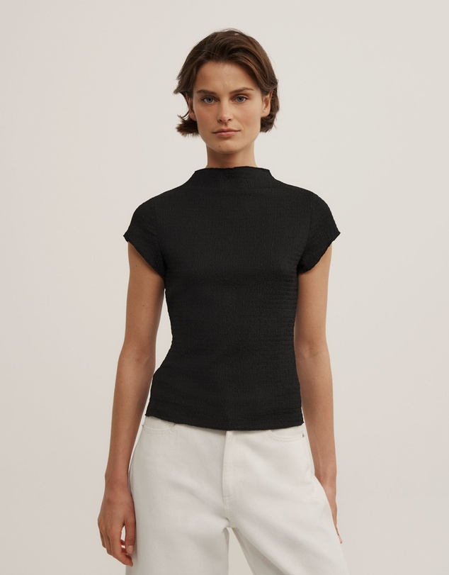 Witchery - High Neck Textured T-shirt