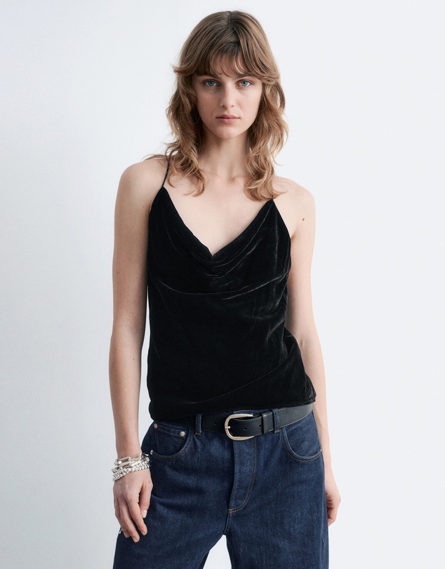 & Other Stories - Strappy Velvet Top