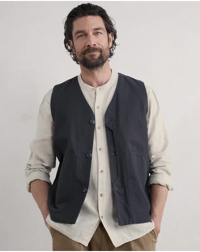 Seasalt - Seasalt Cornwall Navy Metern Waistcoat