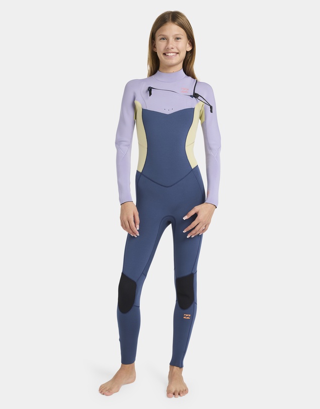 Billabong - Girls 8 to 16 4/3Mm Synergy Natural GBS Chest Zip Long Sleeve Fullsuit