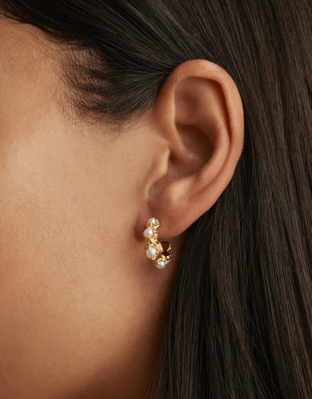 By Charlotte - Peace Within Pearl Hoops