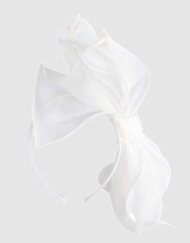Max Alexander - White Organza Bow Fascinator