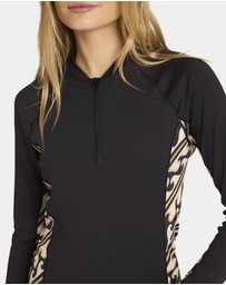 Billabong - Womens Dark Wave Half Long Sleeve Rash Vest