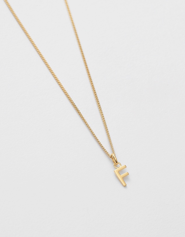 Kirstin Ash - F Outline Initial Necklace