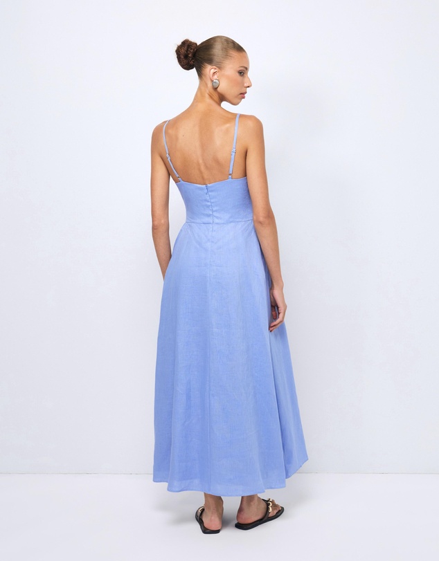 AERE - Gabriella Linen Midi Dress