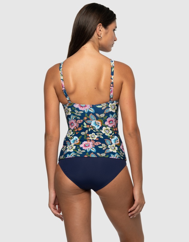 Nip Tuck Swim - Garden Gate Joanne Multifit Ruched Front Tankini Top