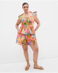 City Chic - Isabel Print Top - Pink