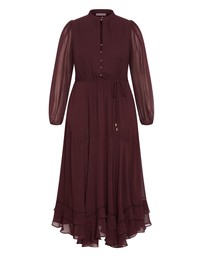 City Chic - Yasmine Long Sleeve Maxi Dress